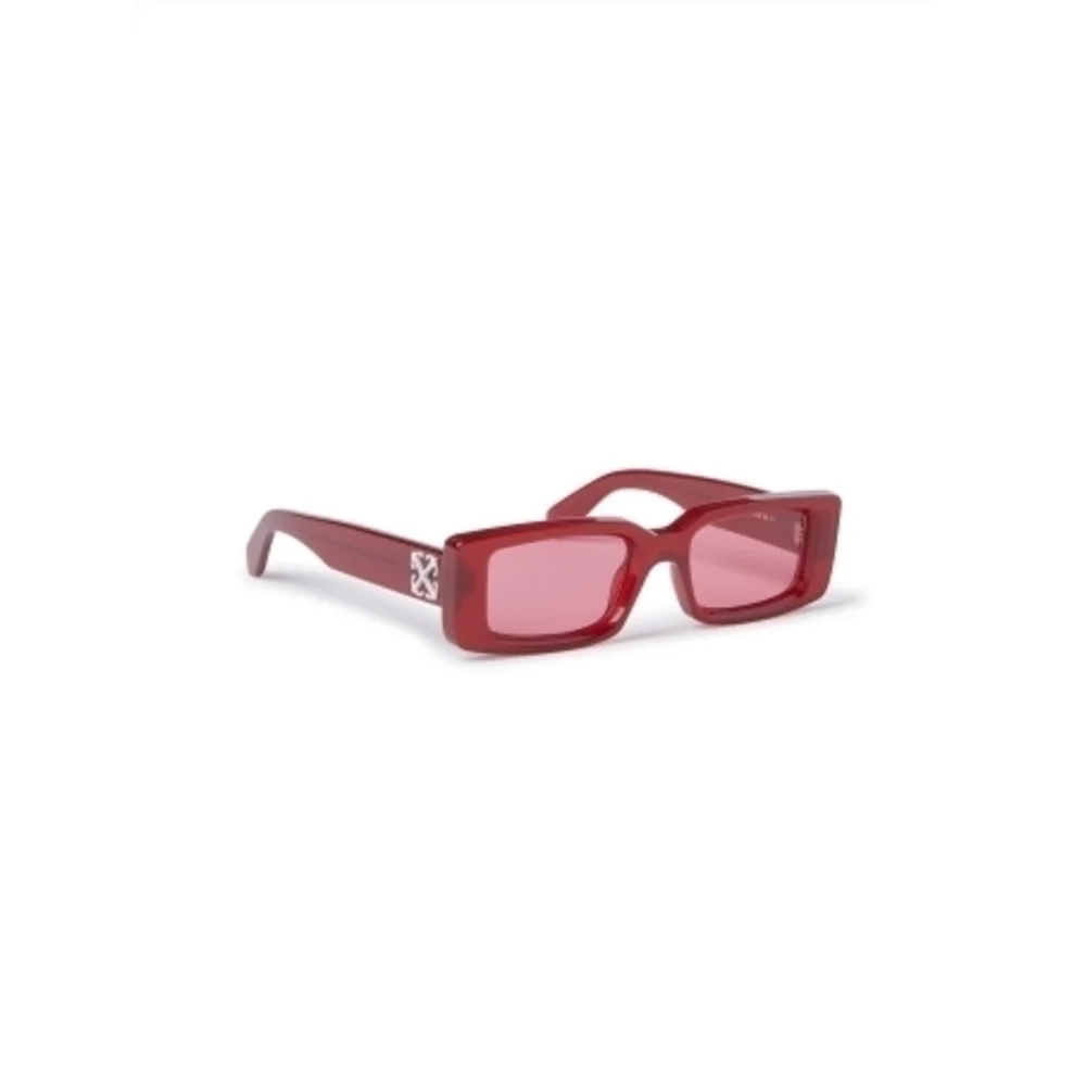 NWT Off-White Arthur Burgundy Rectangle 50mm Sunglasses